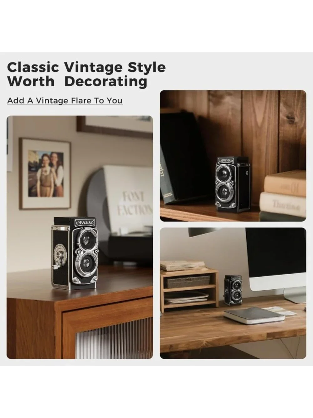 Retro Digital Camera with Time Stamp - 1080p FHD, 12MP, Mini Vlogging, Portable